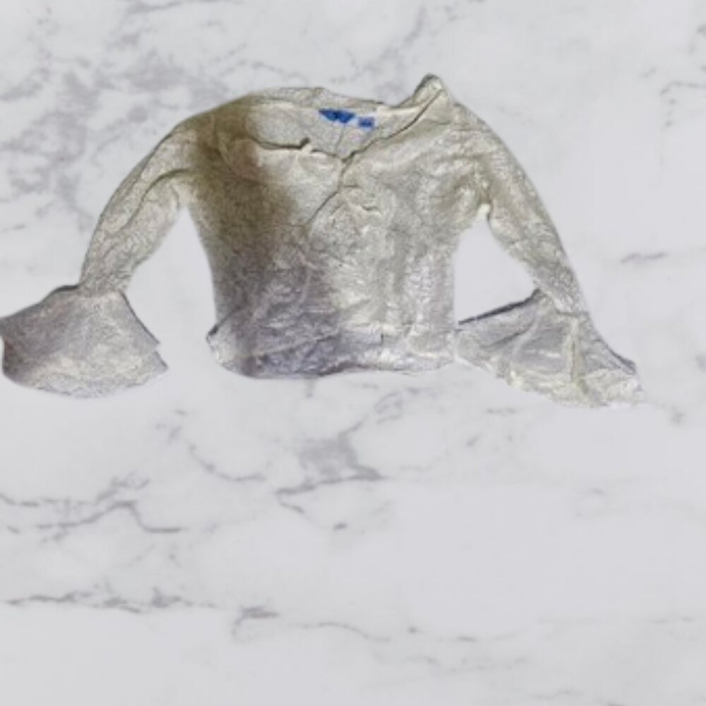 Antilia Club Vintage Sheer Floral Ruffled Top - Great Condition